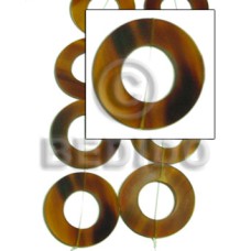 Round flat disc golden horn