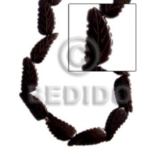 Black horn leaf 32mmx12mm