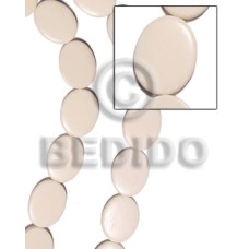 Flat oval white bone 5x20x26mm
