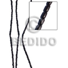 Black horn ricebeads 6mmx3mm