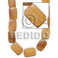 Amber horn flat rectangular
