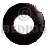 Round black horn 65mm