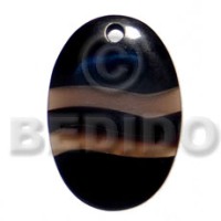 50mmx35mm oval black horn