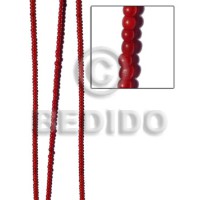 Red horn round beads 4mm
