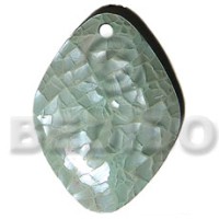 45mmx40mm diamond mint green hammershell