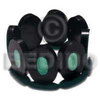 35mmx25mm oval black resin