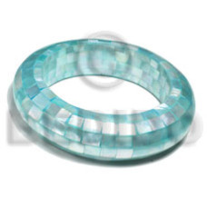 Chunky bangle aqua blue