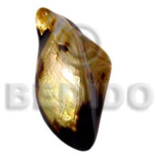Brownlip natural shaped polished pendant