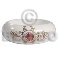 White embossed metallic