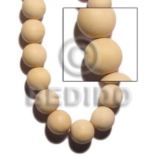 Natural white wood round beads