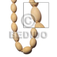 Natural white wood oval 21mmx31mm