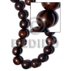 Tiger camagong round wood beads