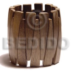 Greywood wood elastic bangle