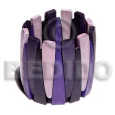 Elastic natural wood bangle